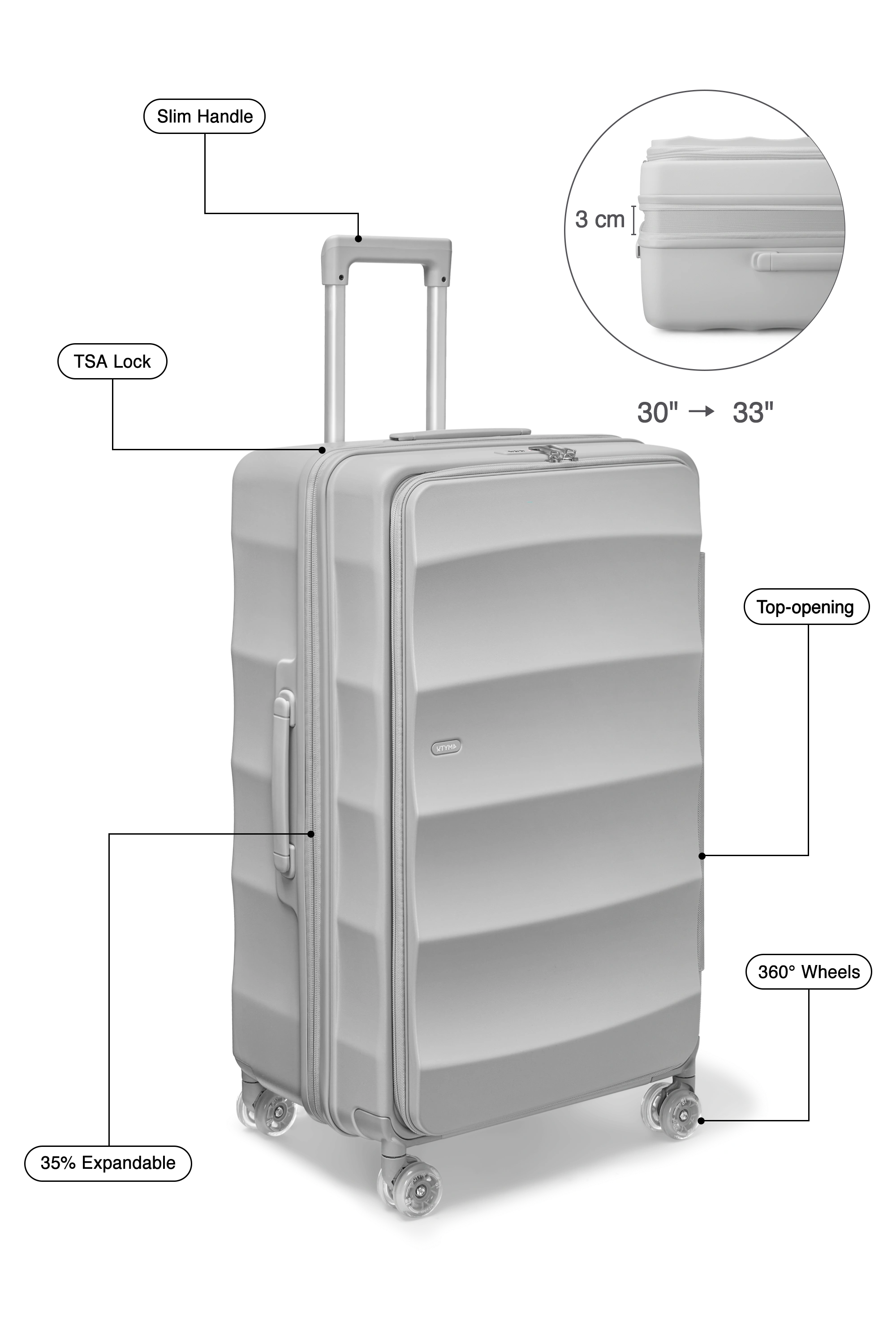 Tank Lite Max Trunk in Light Grey