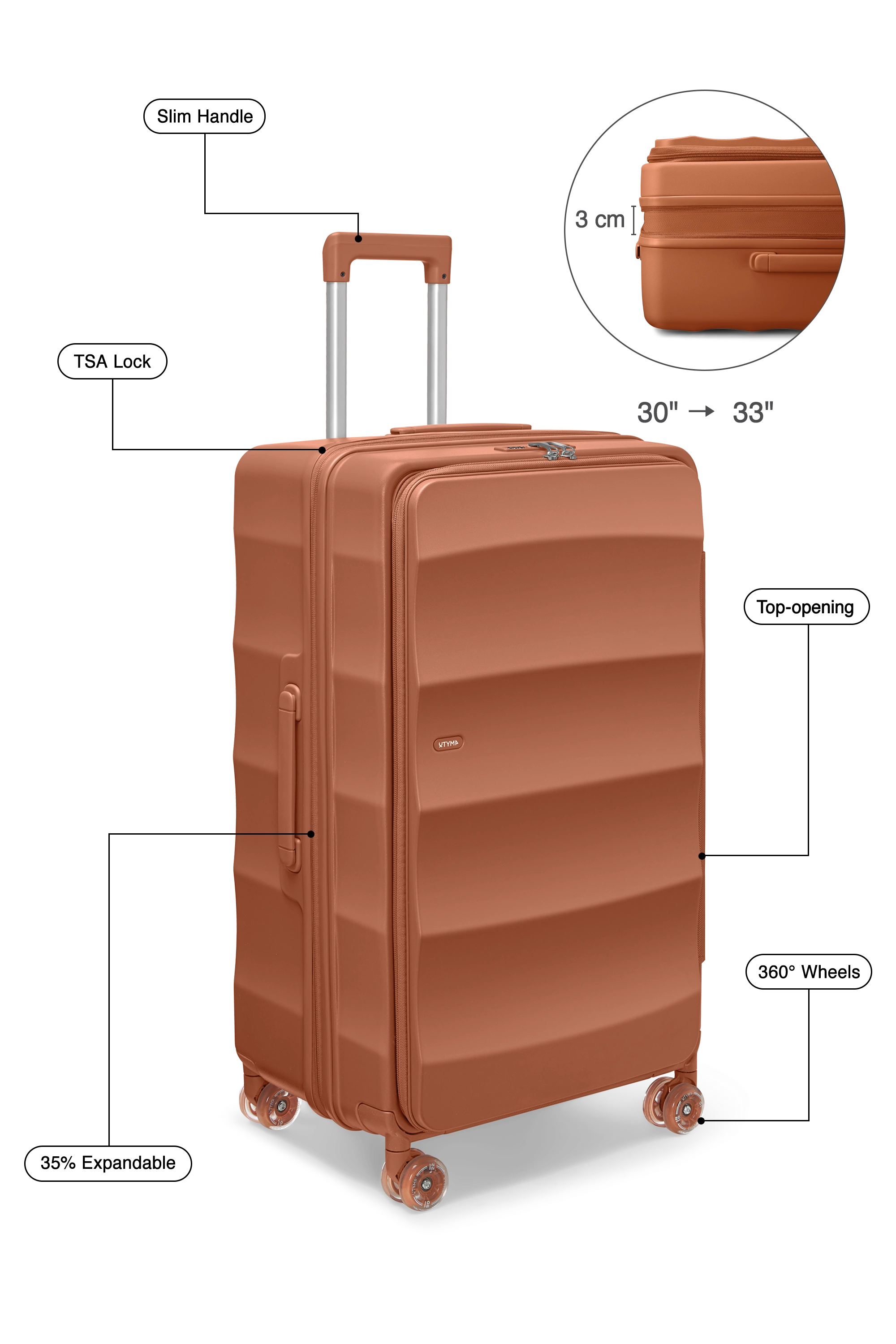Tank Lite Max Trunk in Warm Terracotta