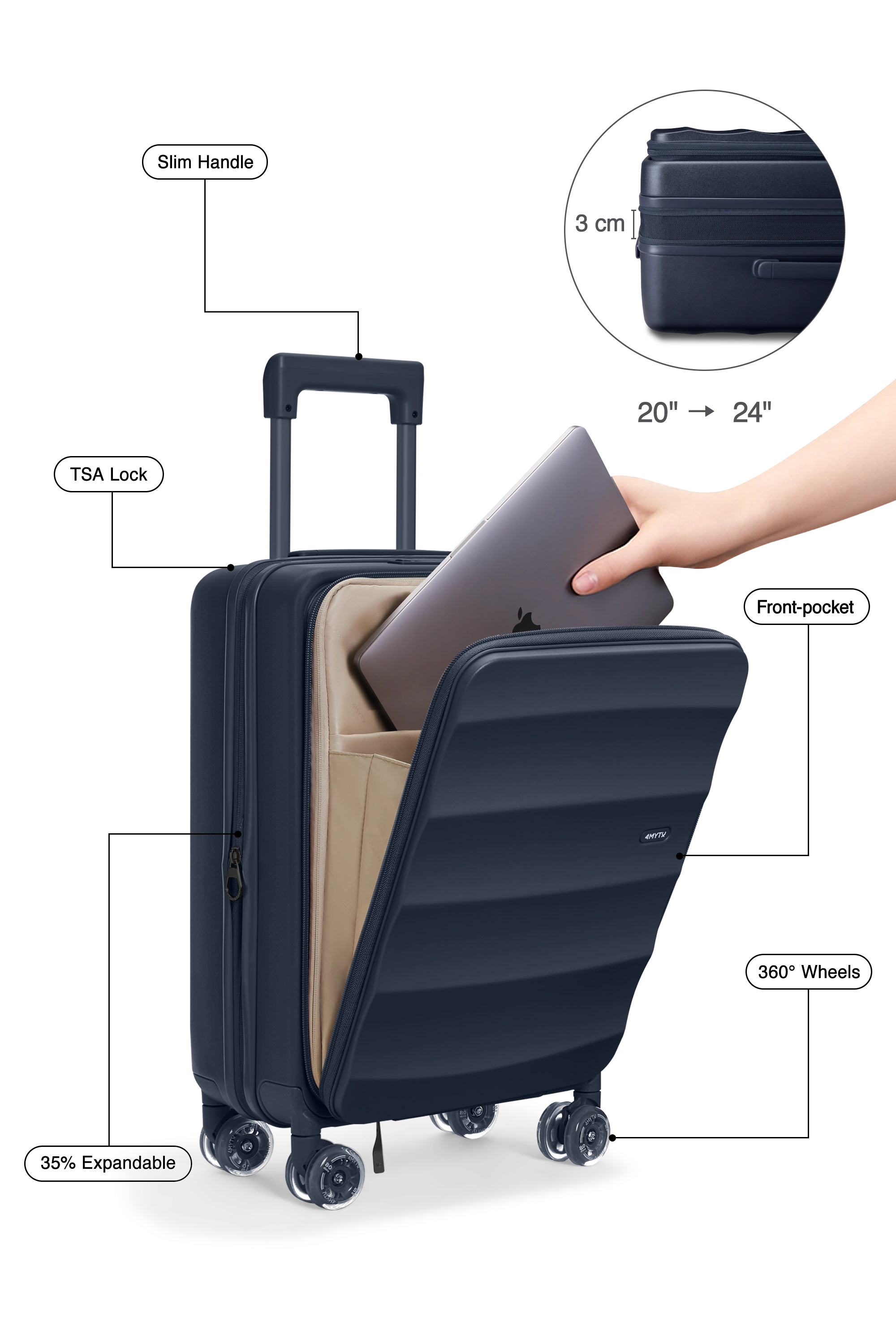 Tank Lite Carry-on in Deep Navy