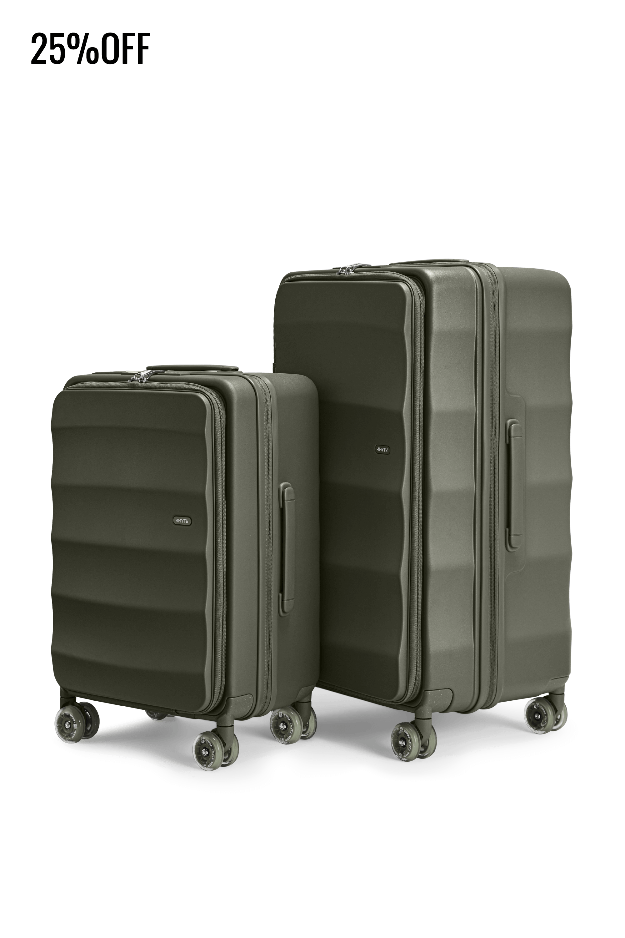 Tank Suitcases in Aspen Green