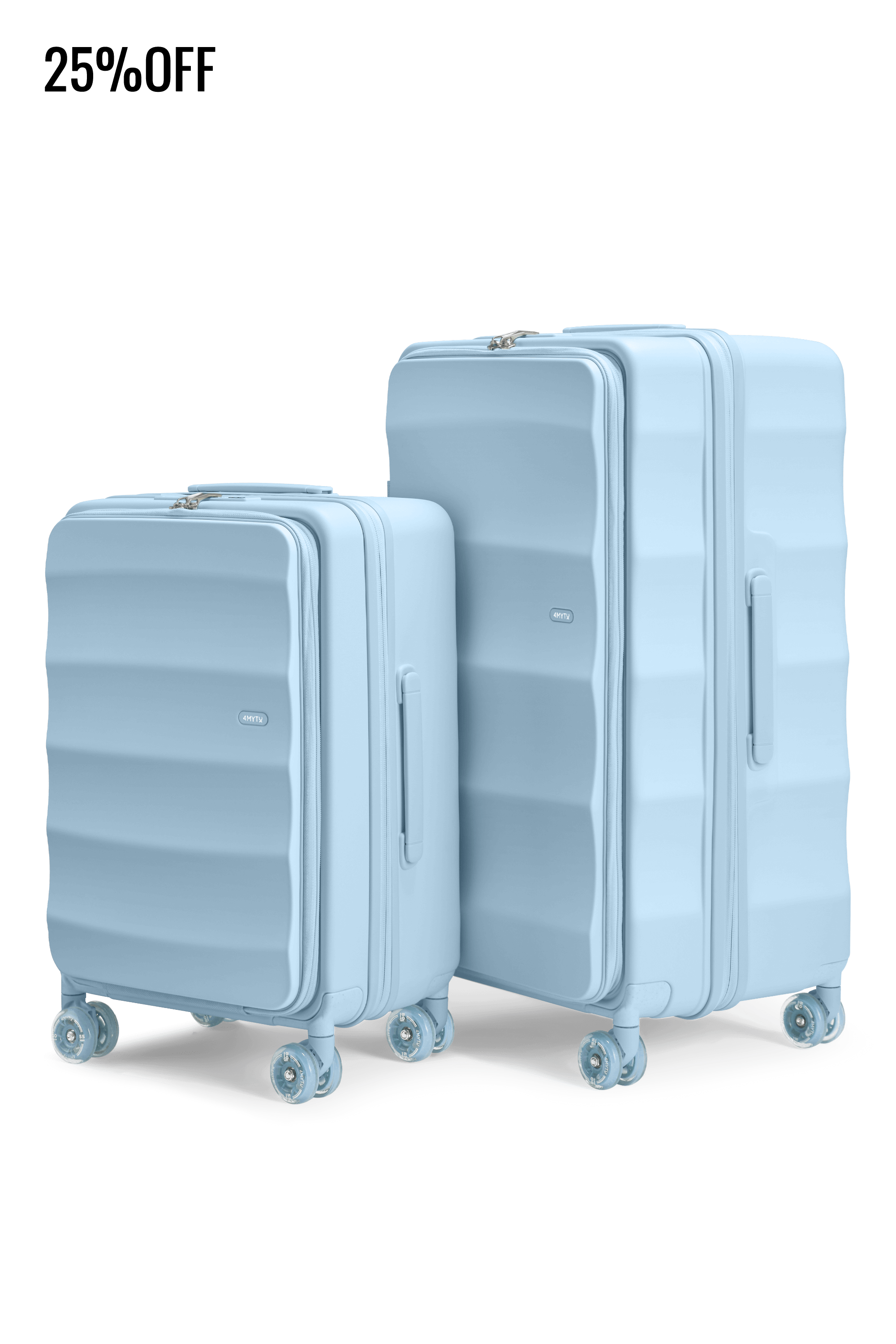 Max Tank Suitcases in Delicate Blue