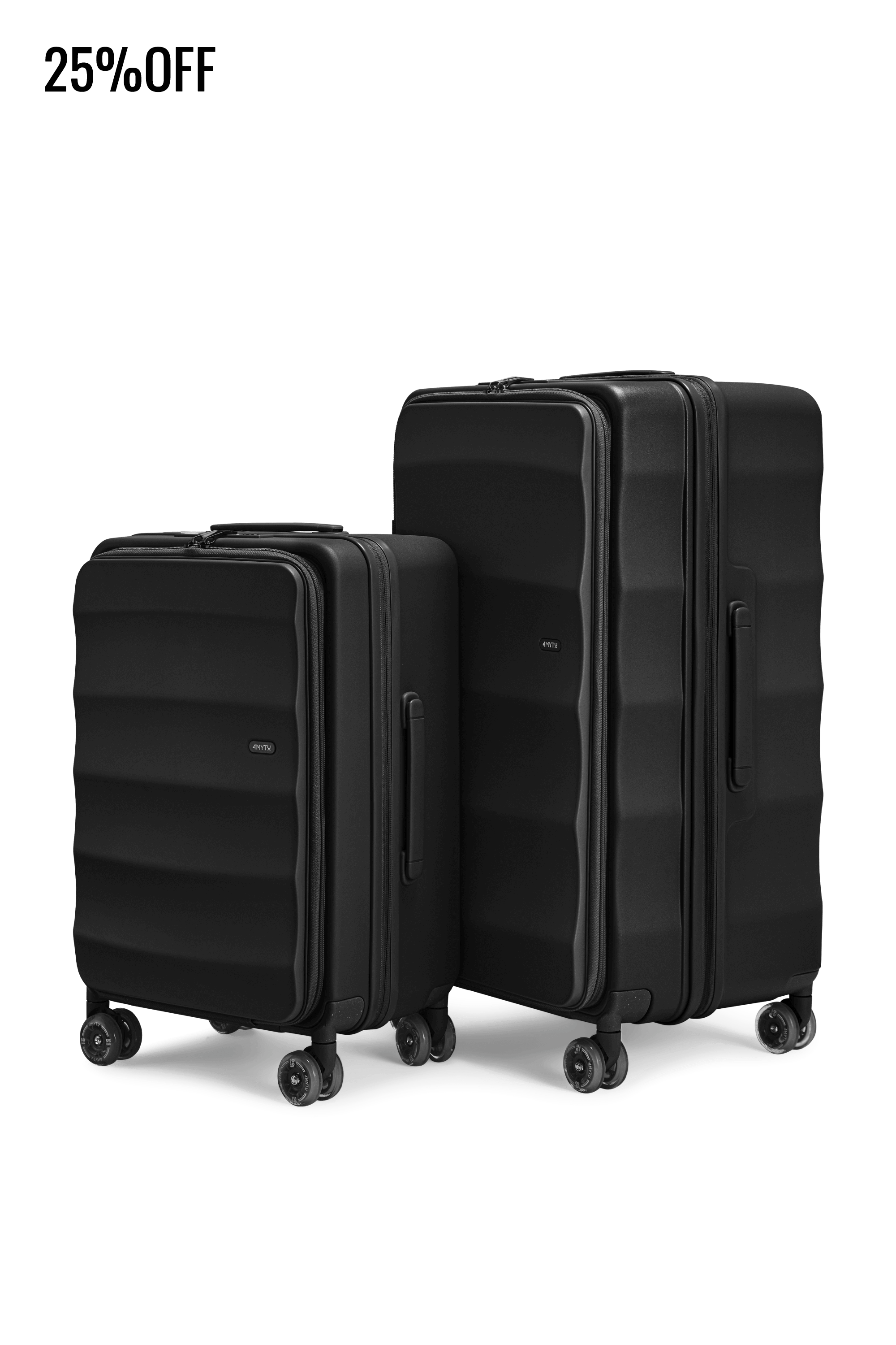 Tank Suitcases in Jet Black