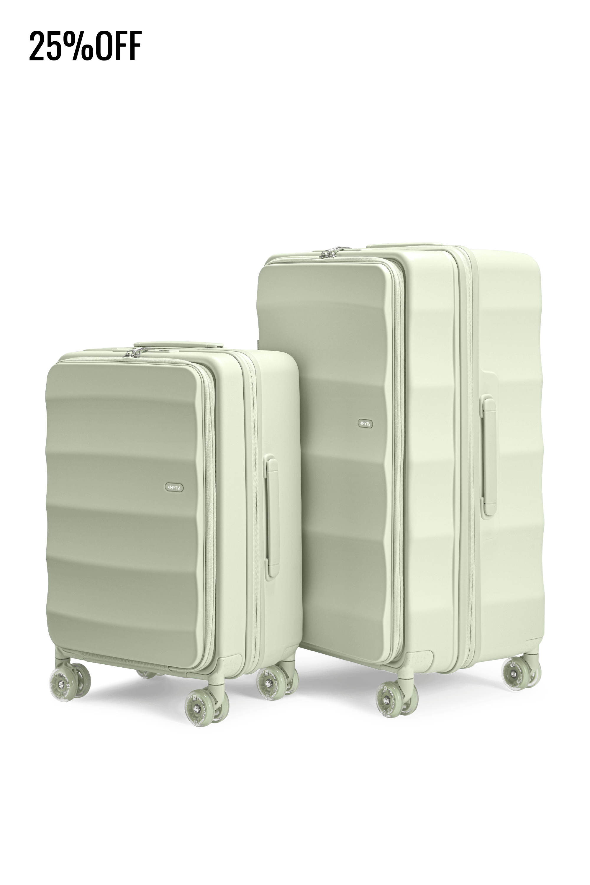 Tank Suitcases in Mint Green