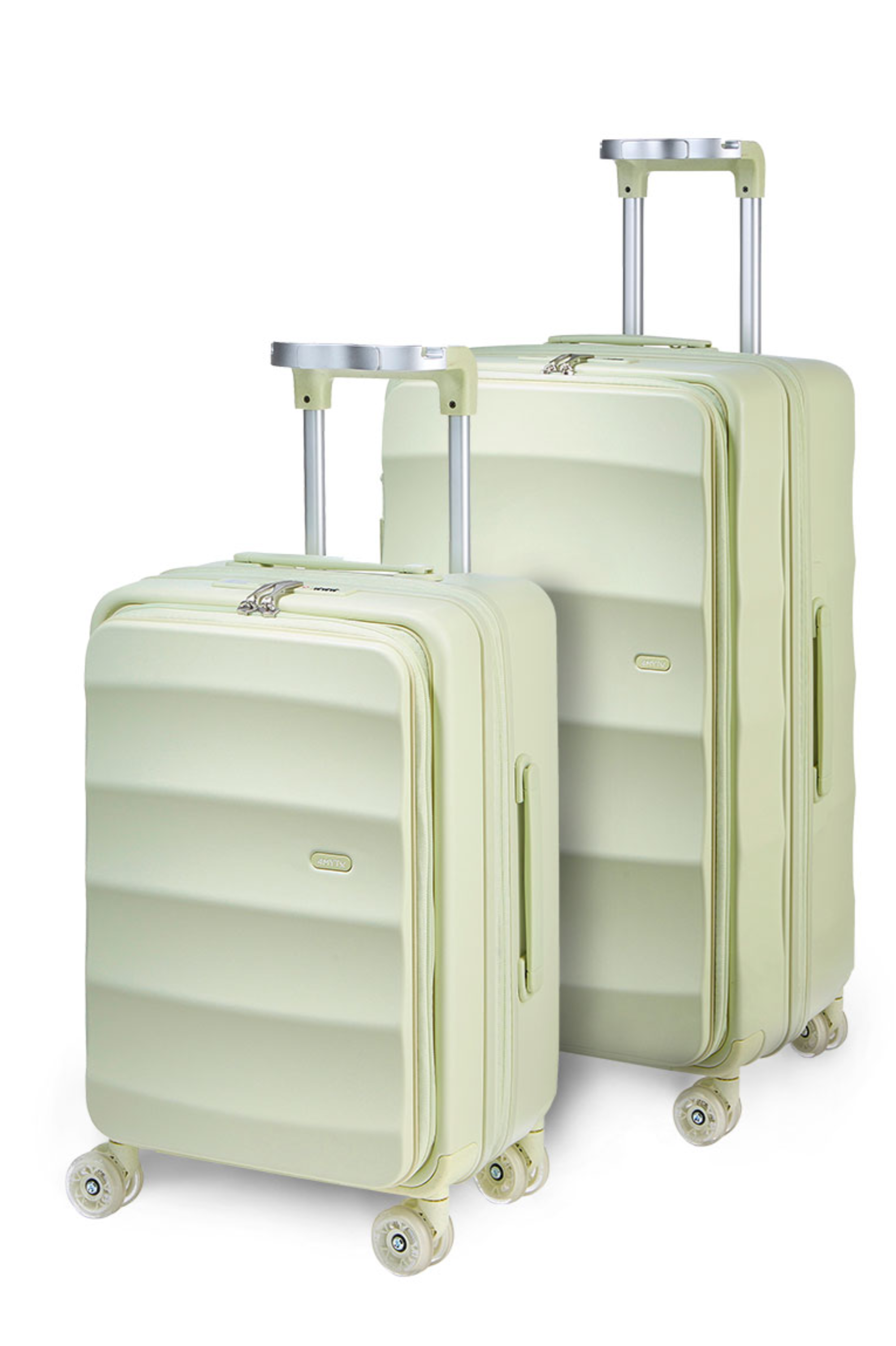 4MYTU mint green luggage set, Carry-On and Checked sizes
