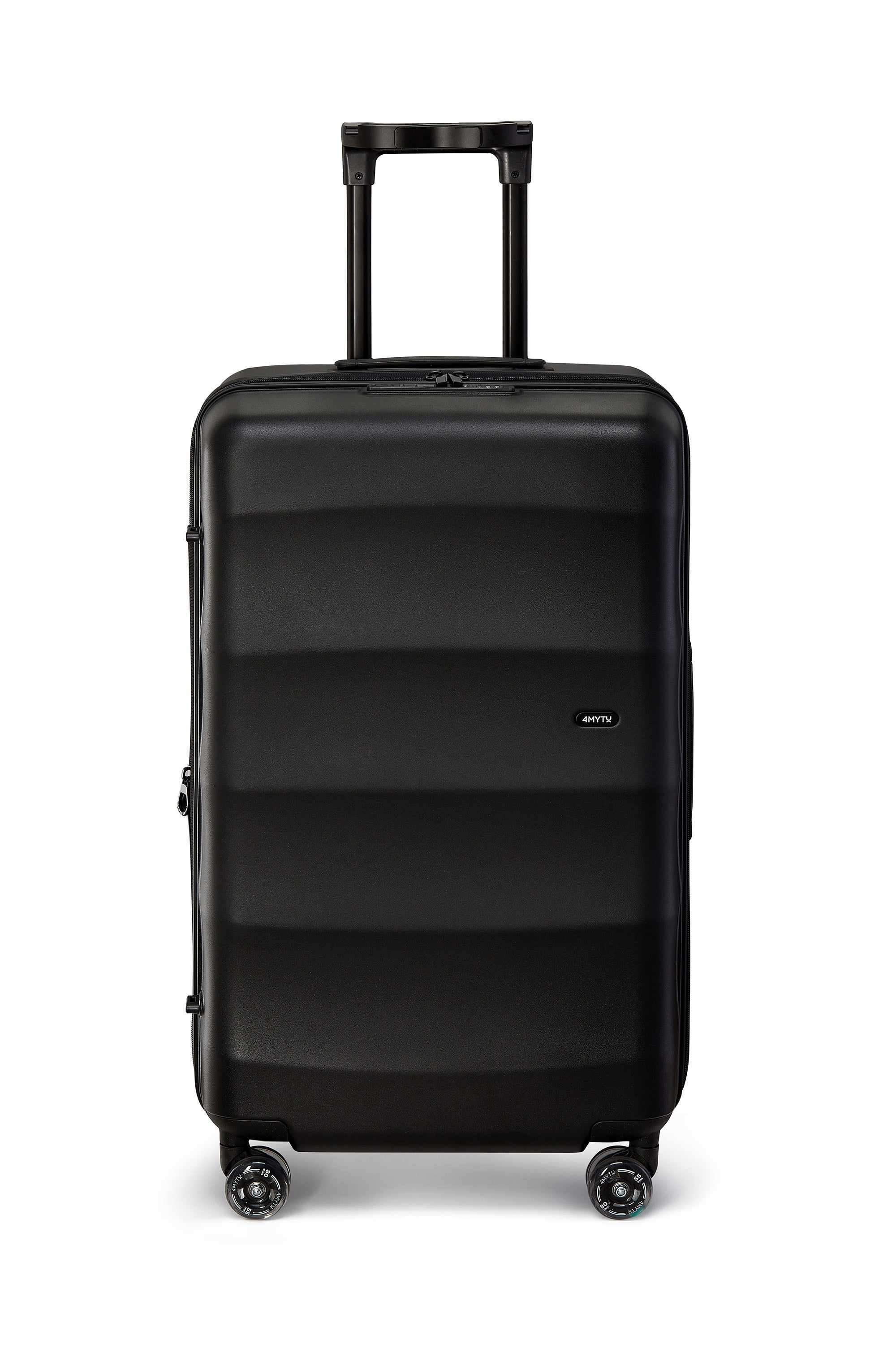Jet Black Carry-On suitcase from 4MYTU Premium Travel Luggage Collection
