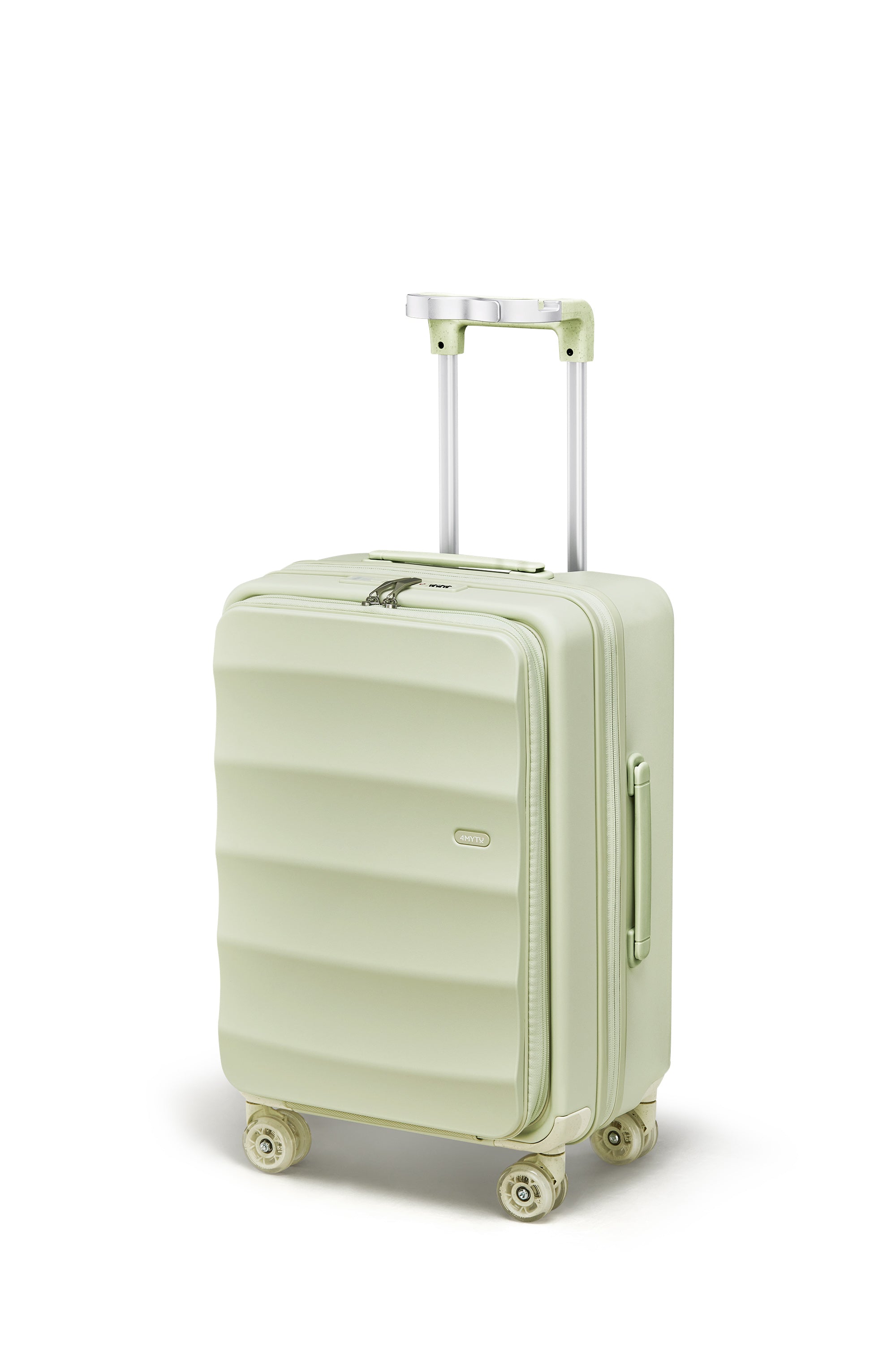 Mint Green Bigger Tank Carry-On luggage with sleek design and smooth 360° wheels.