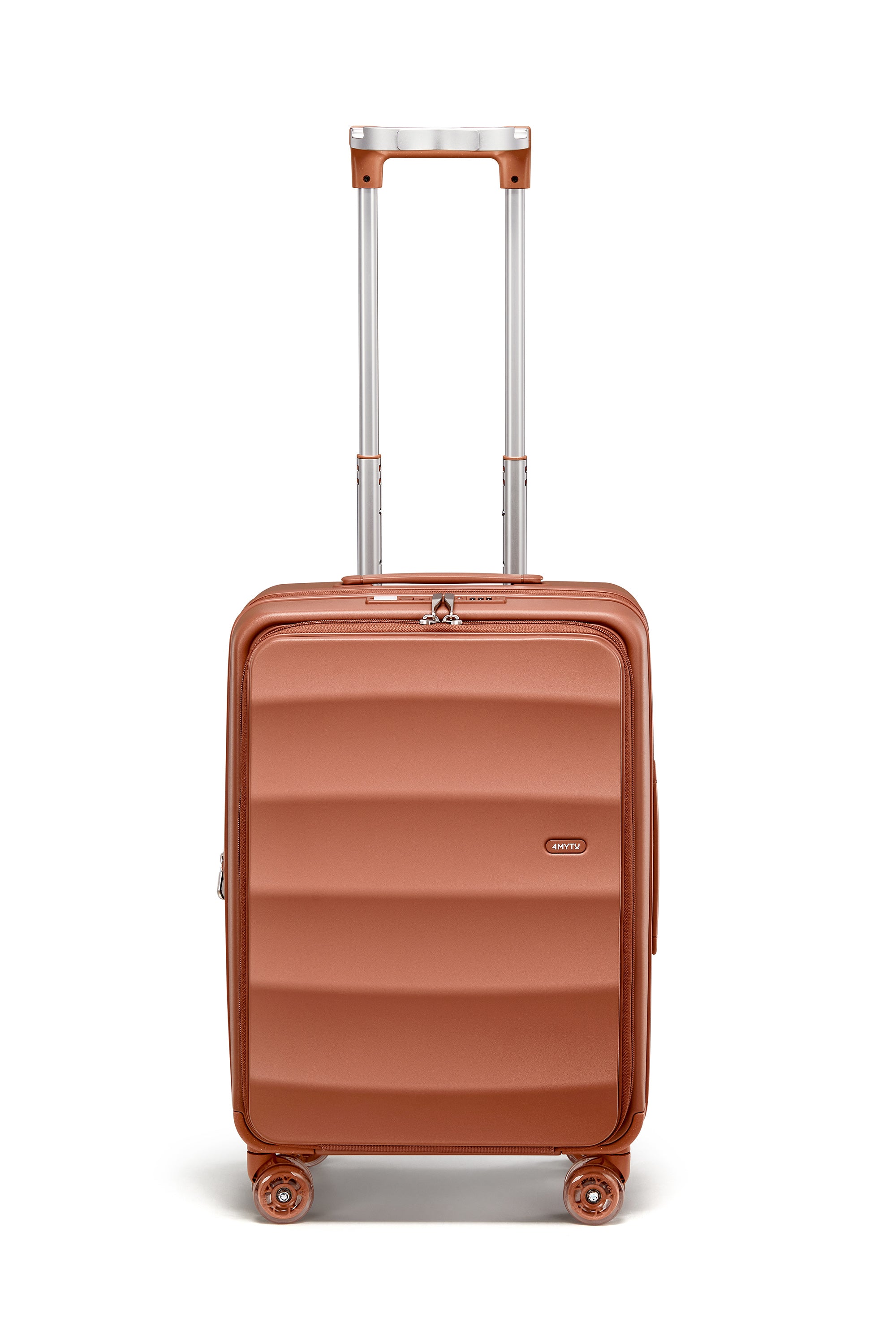 4MYTU Bigger Tank Carry-On luggage in copper color with multi-functional handle