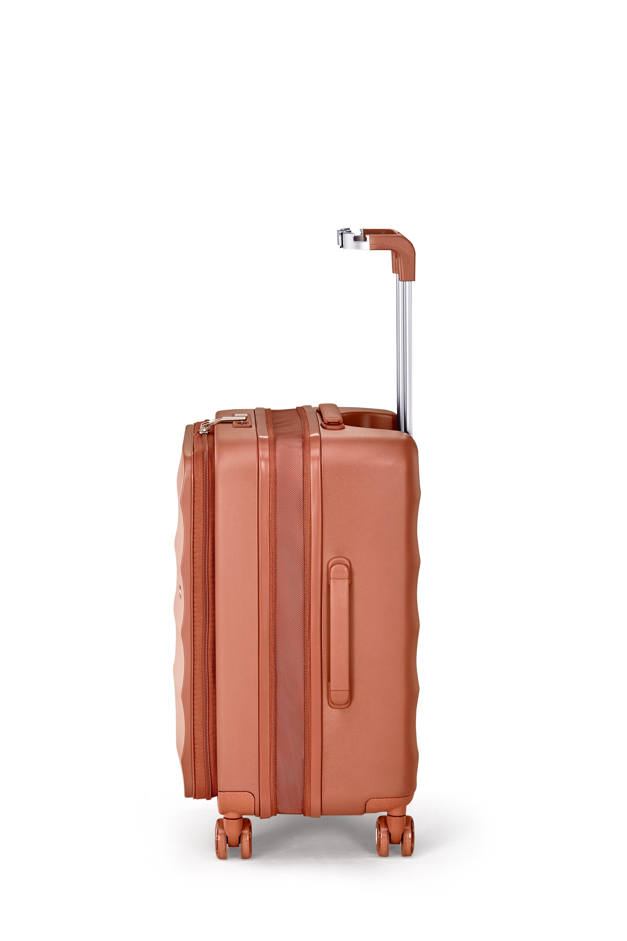 Copper 4MYTU Bigger Tank Carry-On with multi-functional handle and 360° wheels.