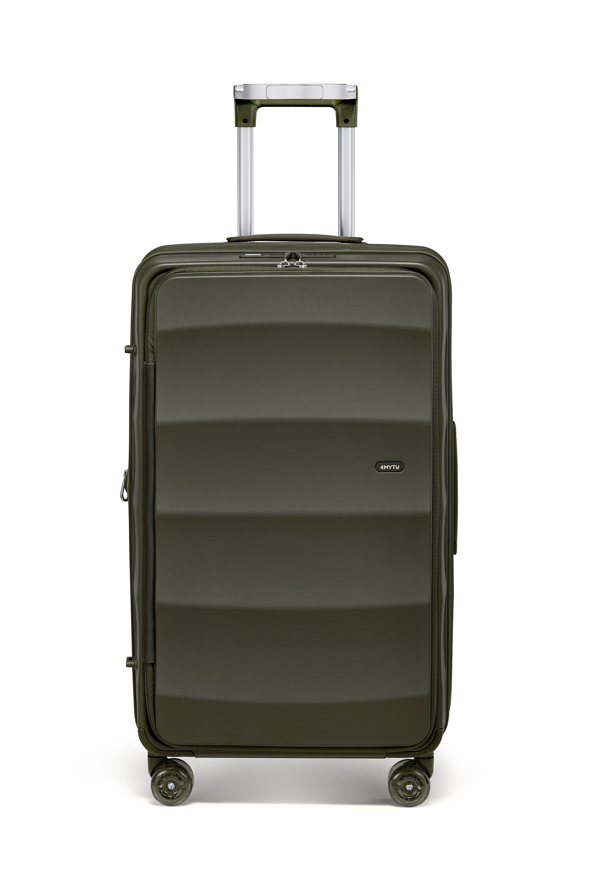 Aspen Green 4MYTU Tank Checked Luggage with durable hardshell and smooth wheels.