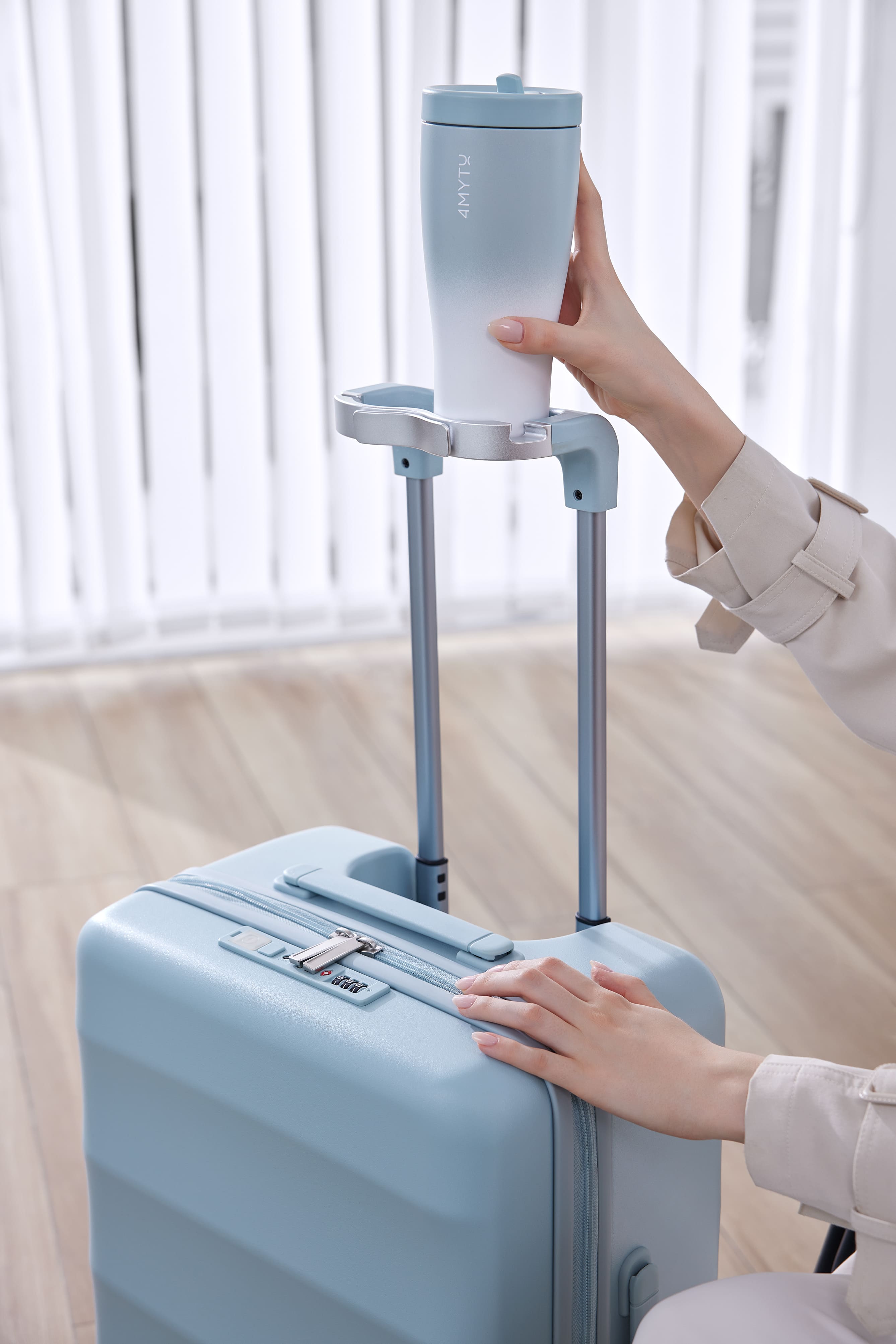 Classic Suitcases in Delicate Blue