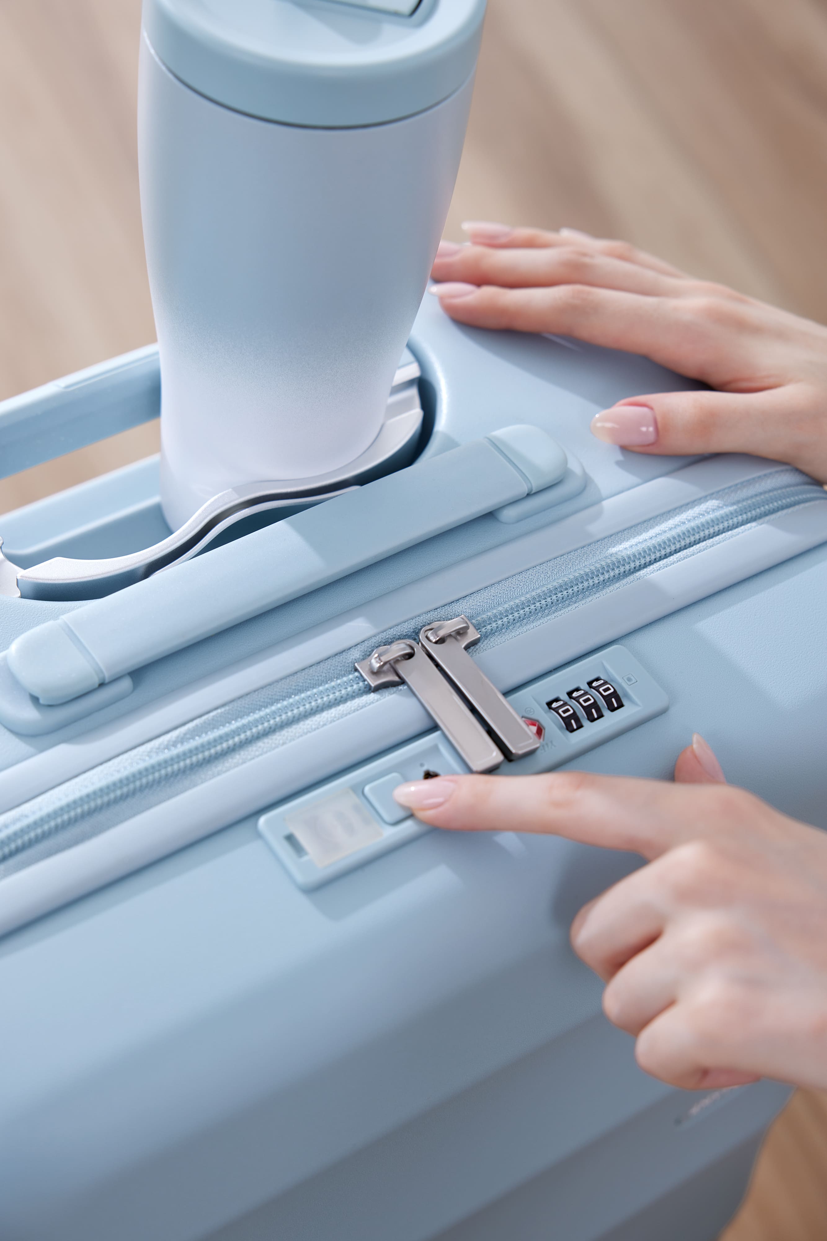Classic Suitcases in Delicate Blue