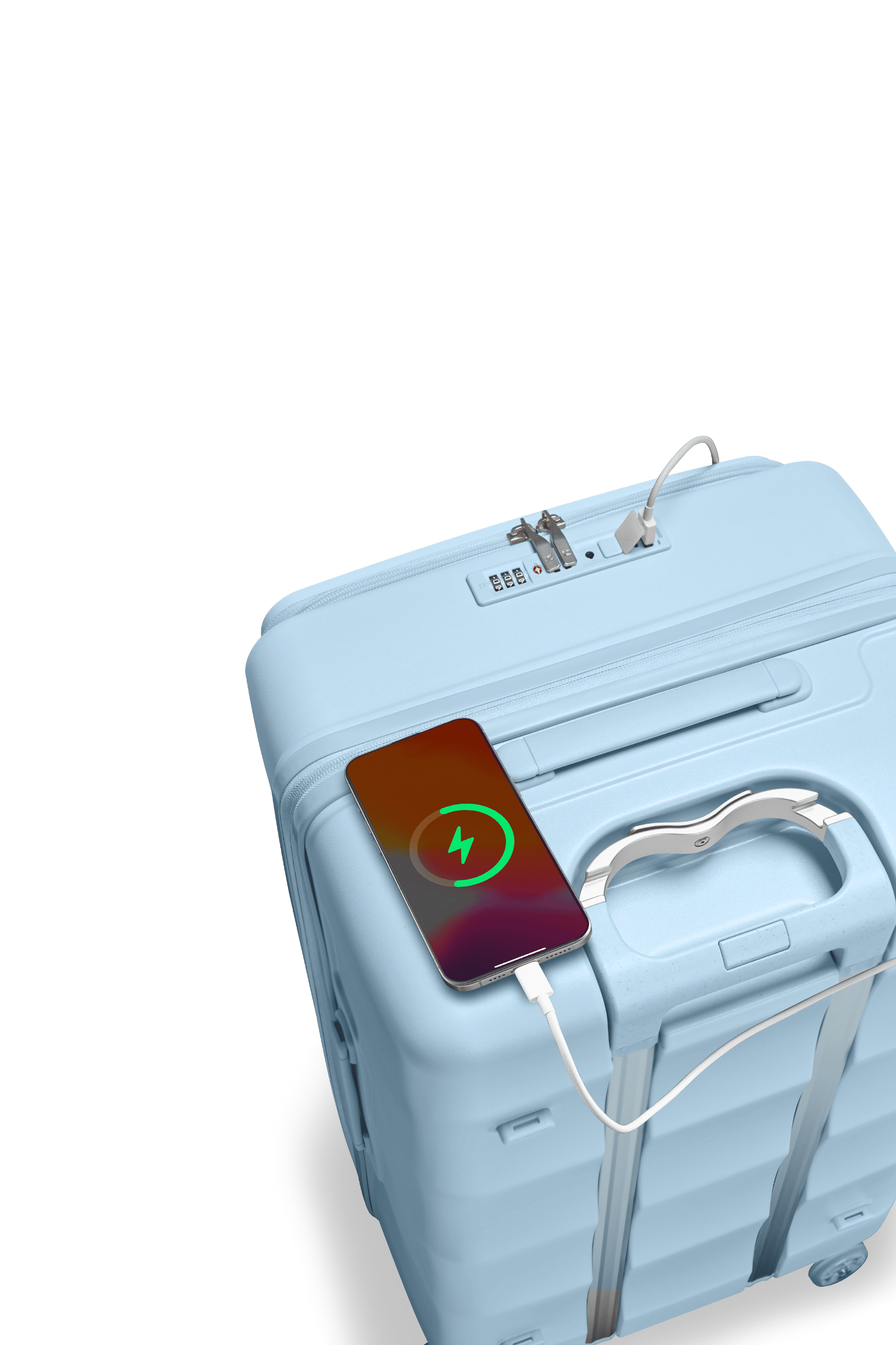 Tank Koffer in zartem Blau