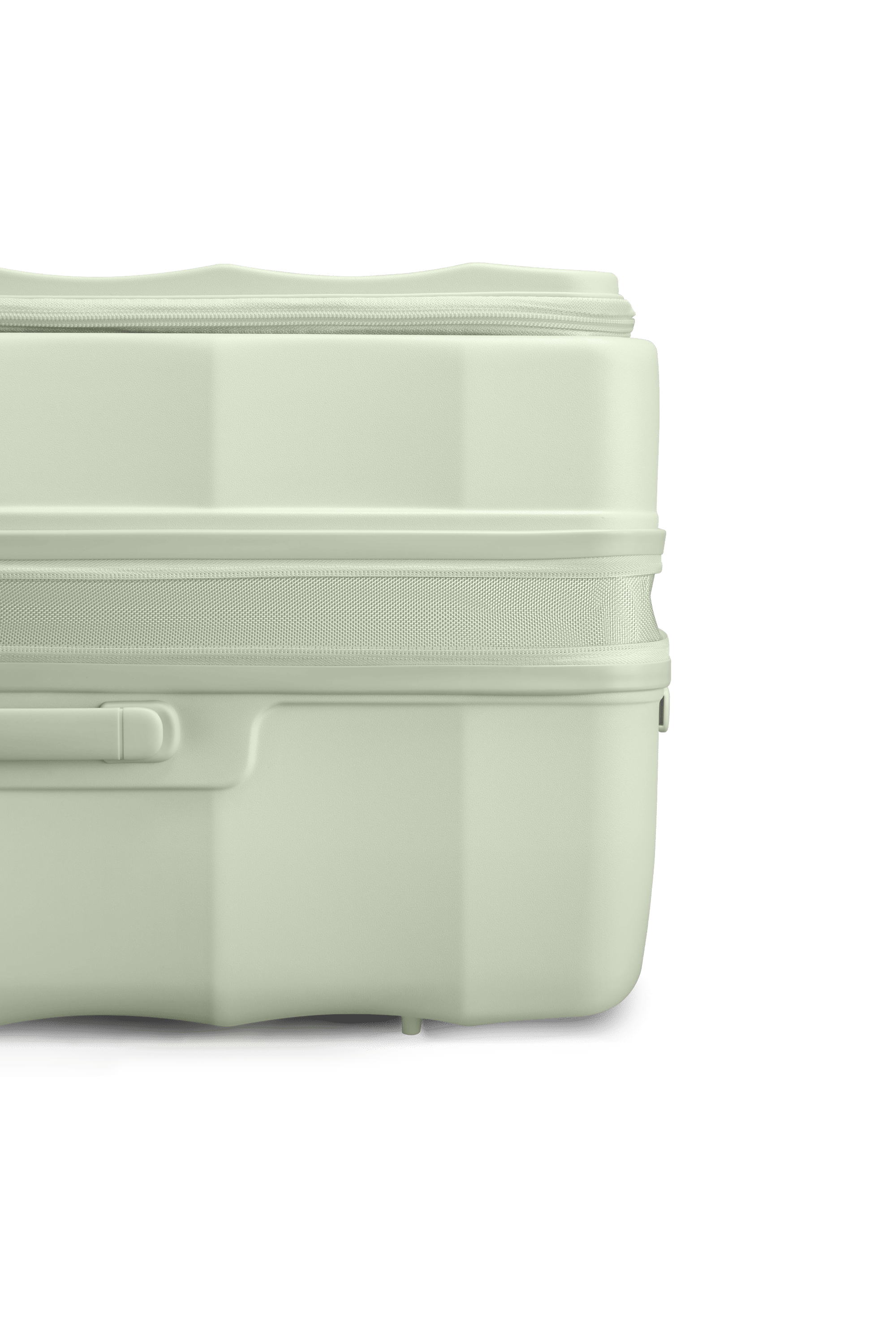 ミントグリーンのタンクスーツケース