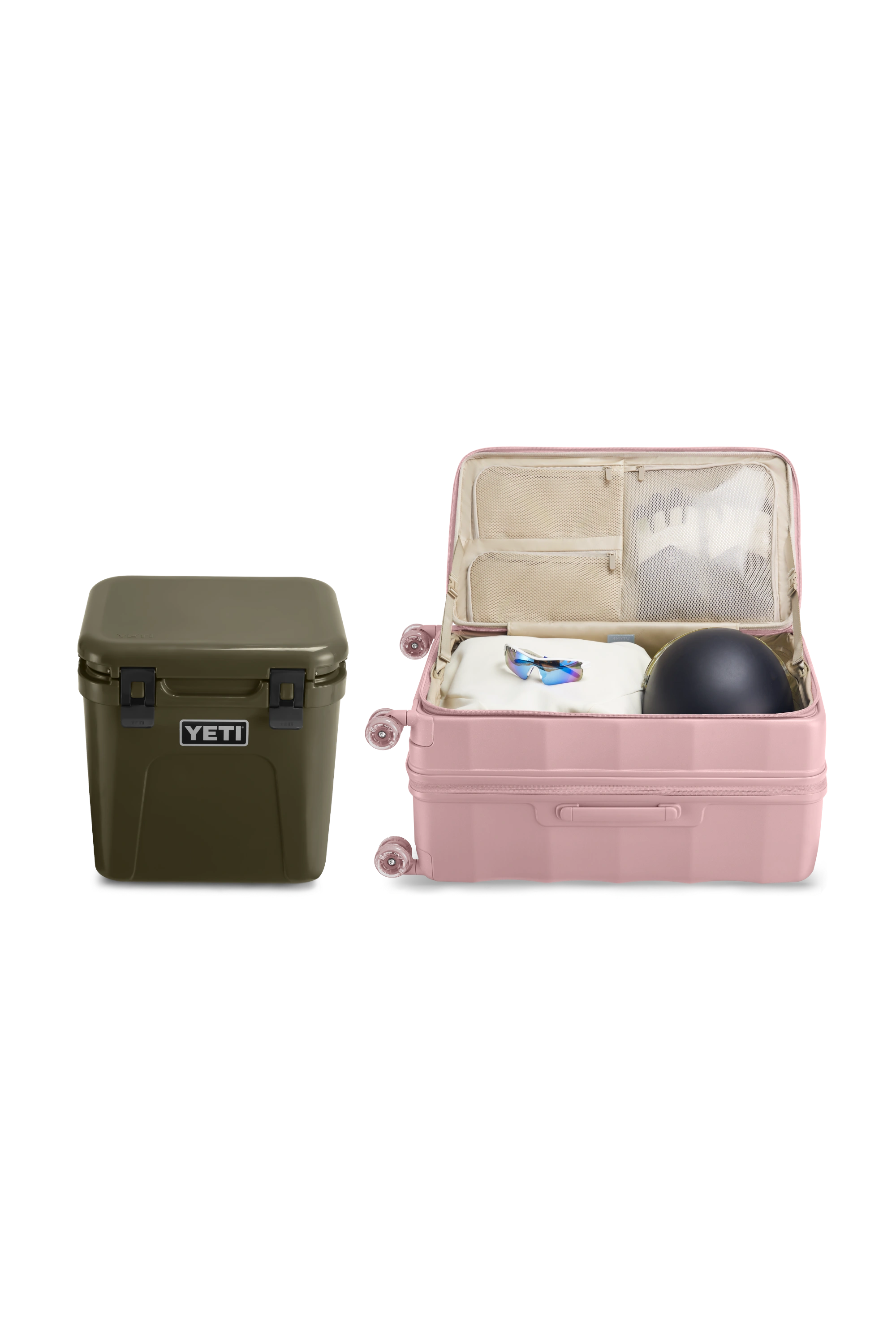 Tank Suitcases in Blush Pink