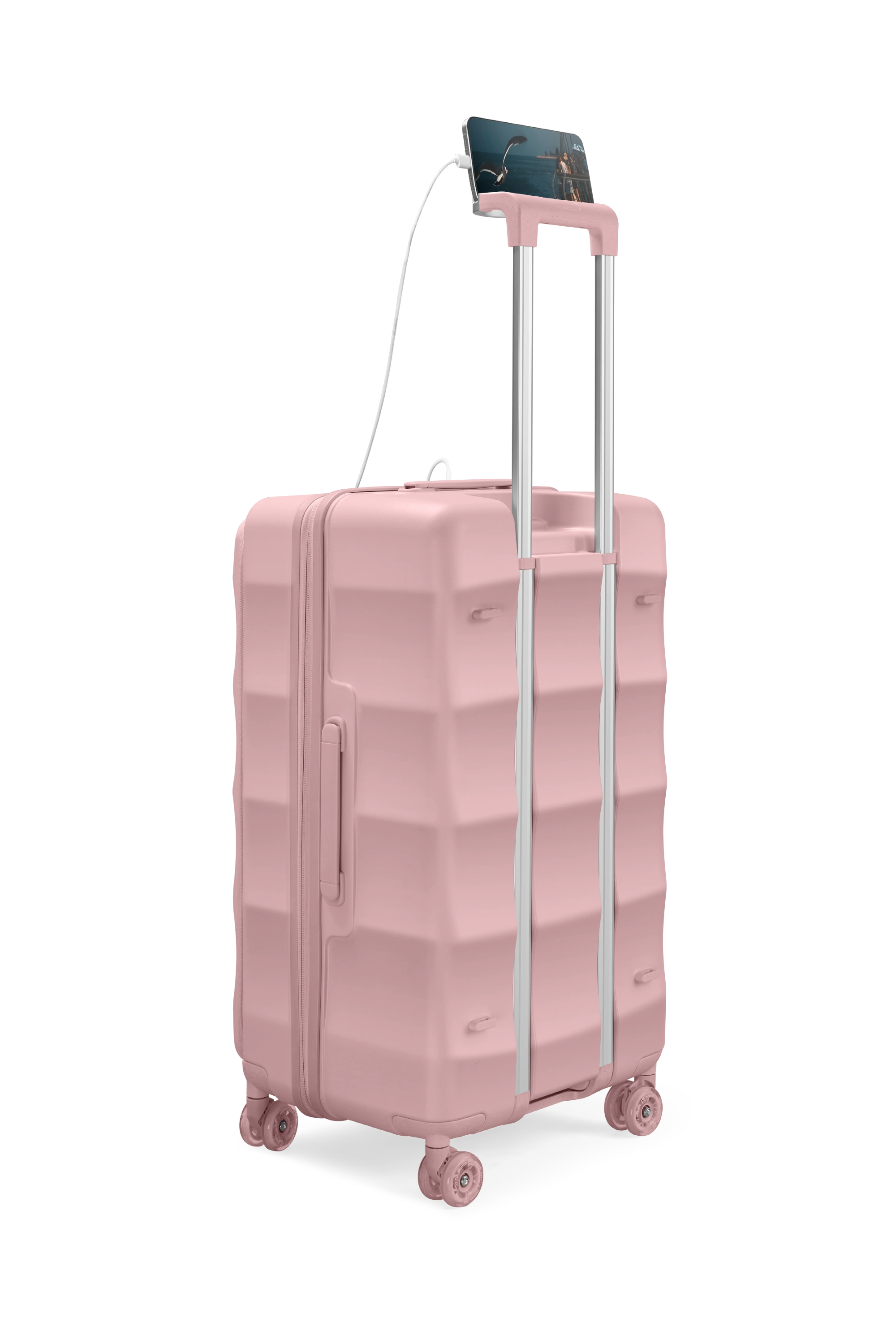 Tank Suitcases in Blush Pink
