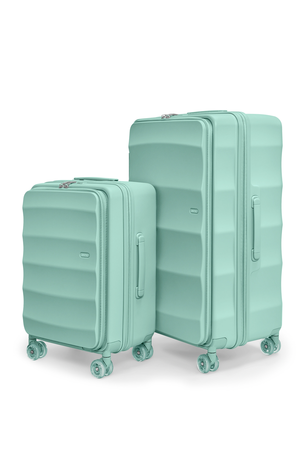 Tank Carry On Suitcase in Mint Green | Front-Open | 4MYTU