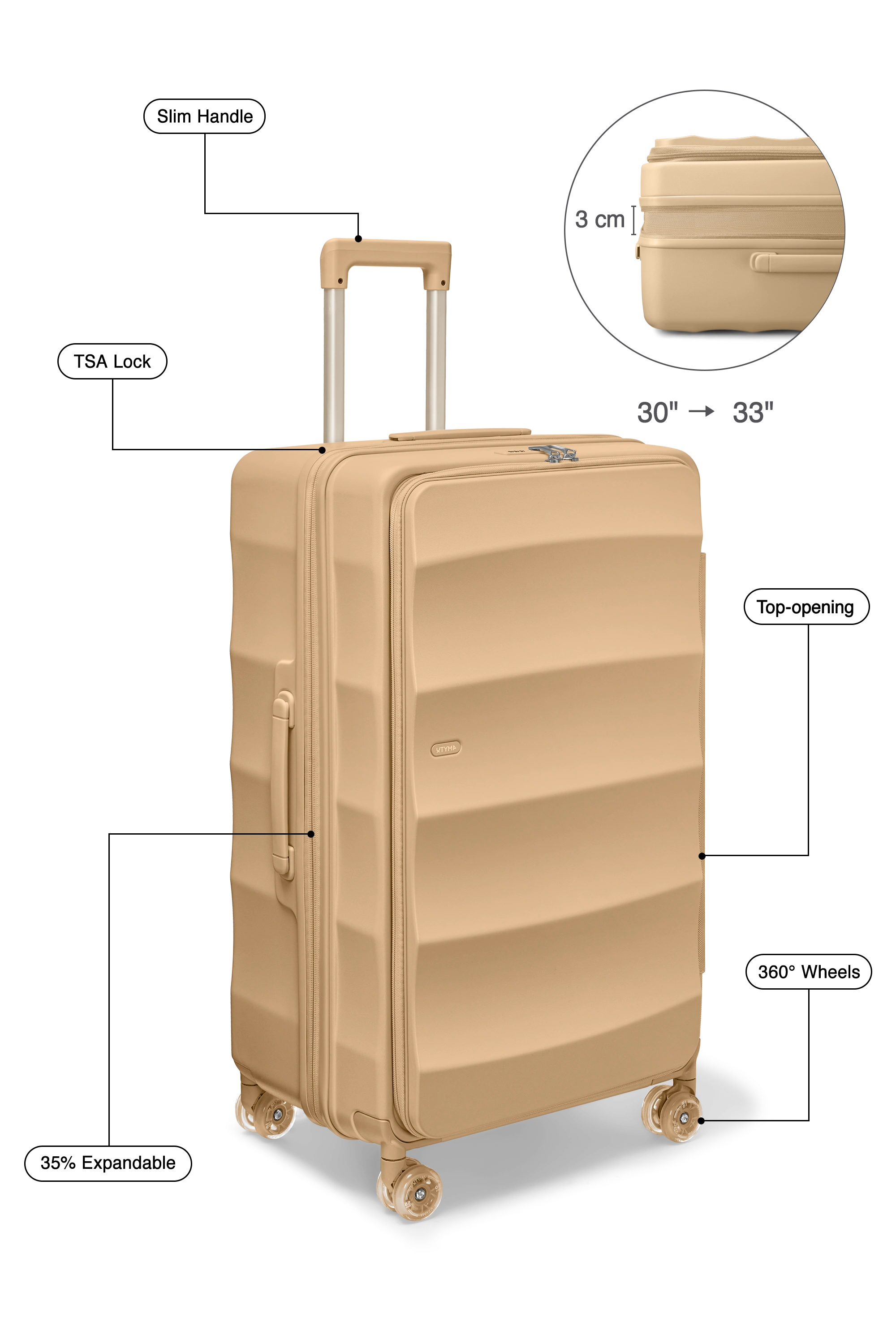 Tank Lite Max Trunk in Beige Brown