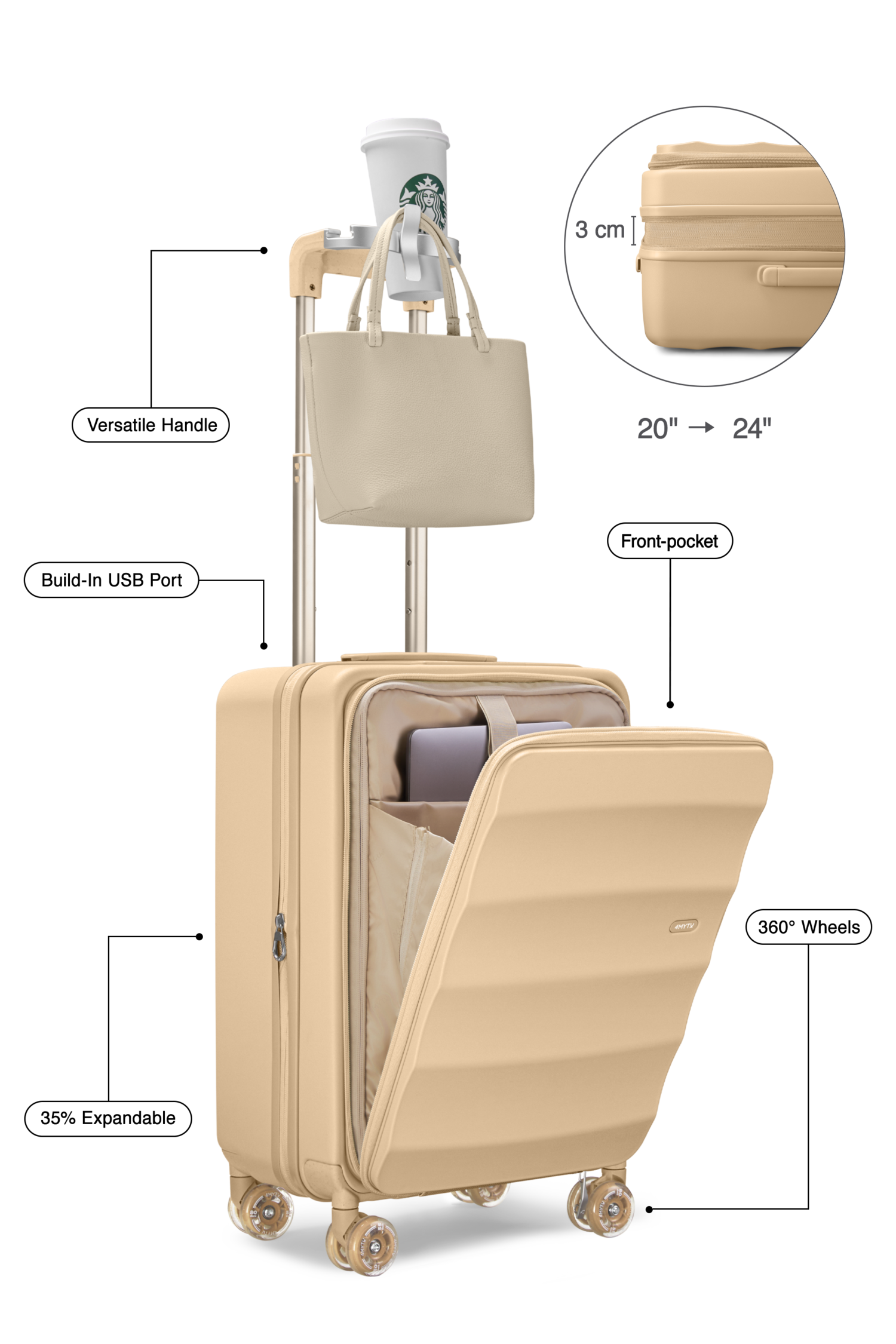 Tank Carry-On in Sandstorm