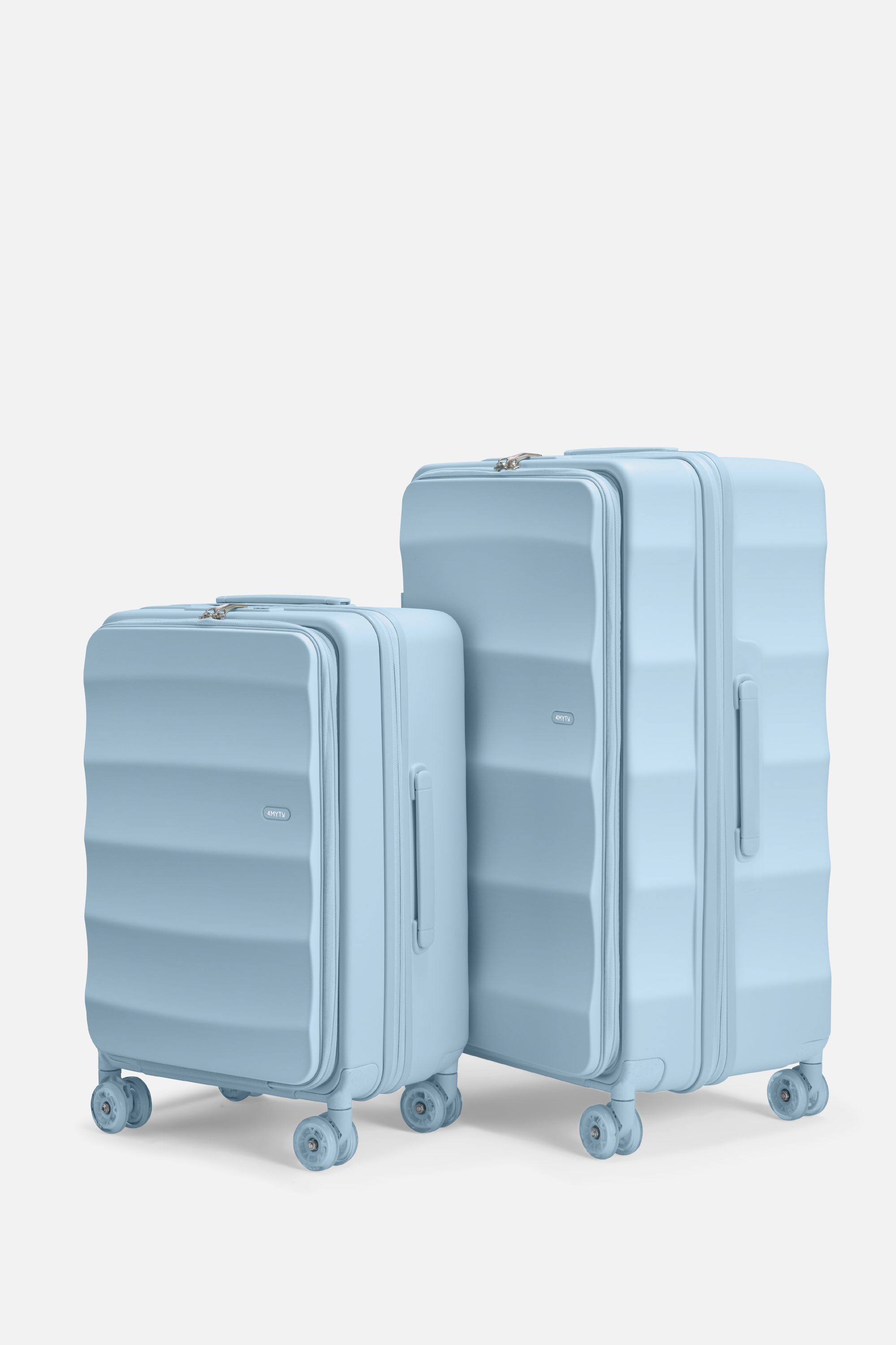 Tank Suitcases in Delicate Blue