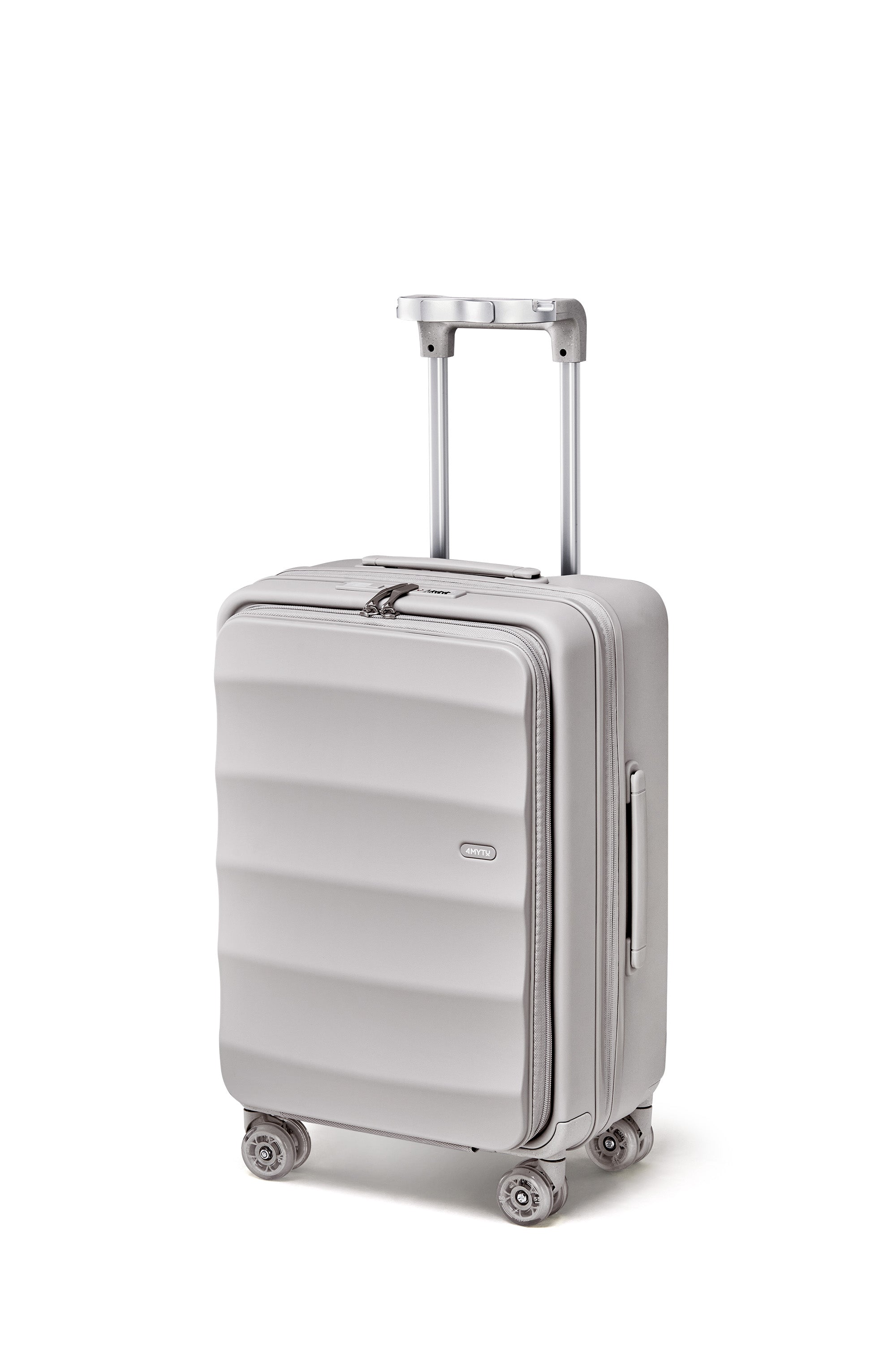 Harbor Mist Bigger Tank Carry-On luggage with sleek design and spinner wheels.
