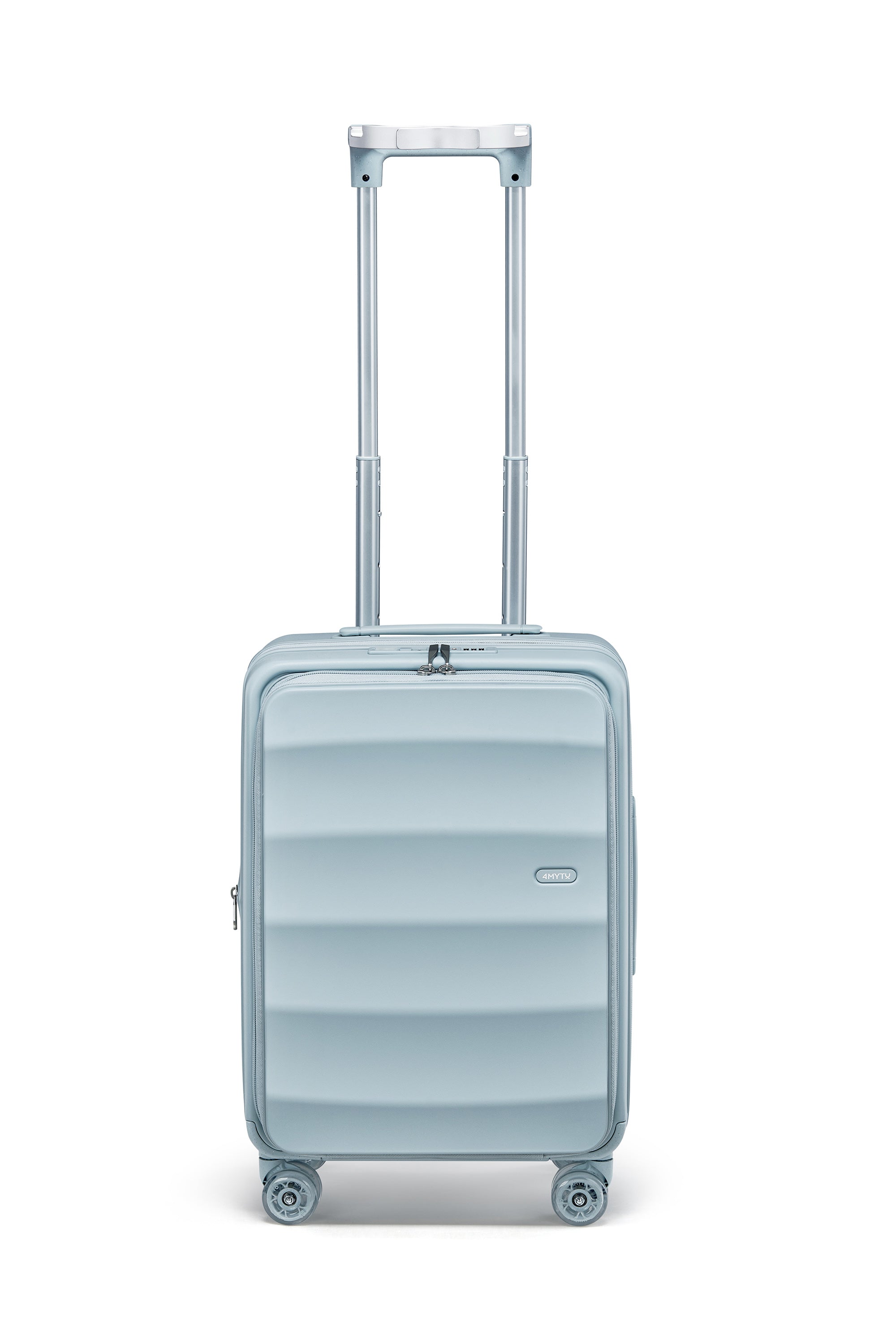 Delicate Blue 4MYTU Carry-On suitcase with sleek hardshell and wheels