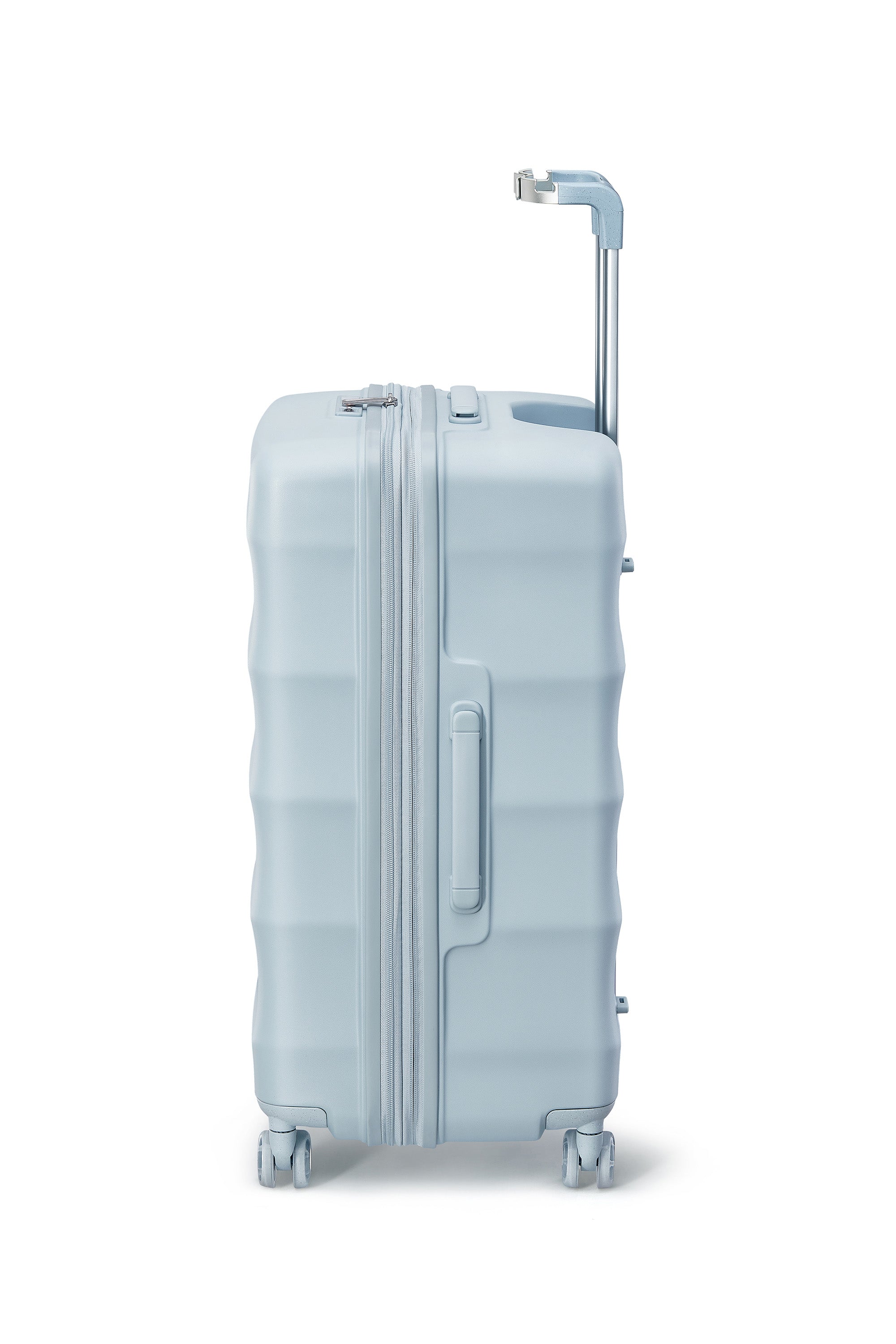 Delicate Blue carry-on suitcase with ergonomic handle from 4MYTU.
