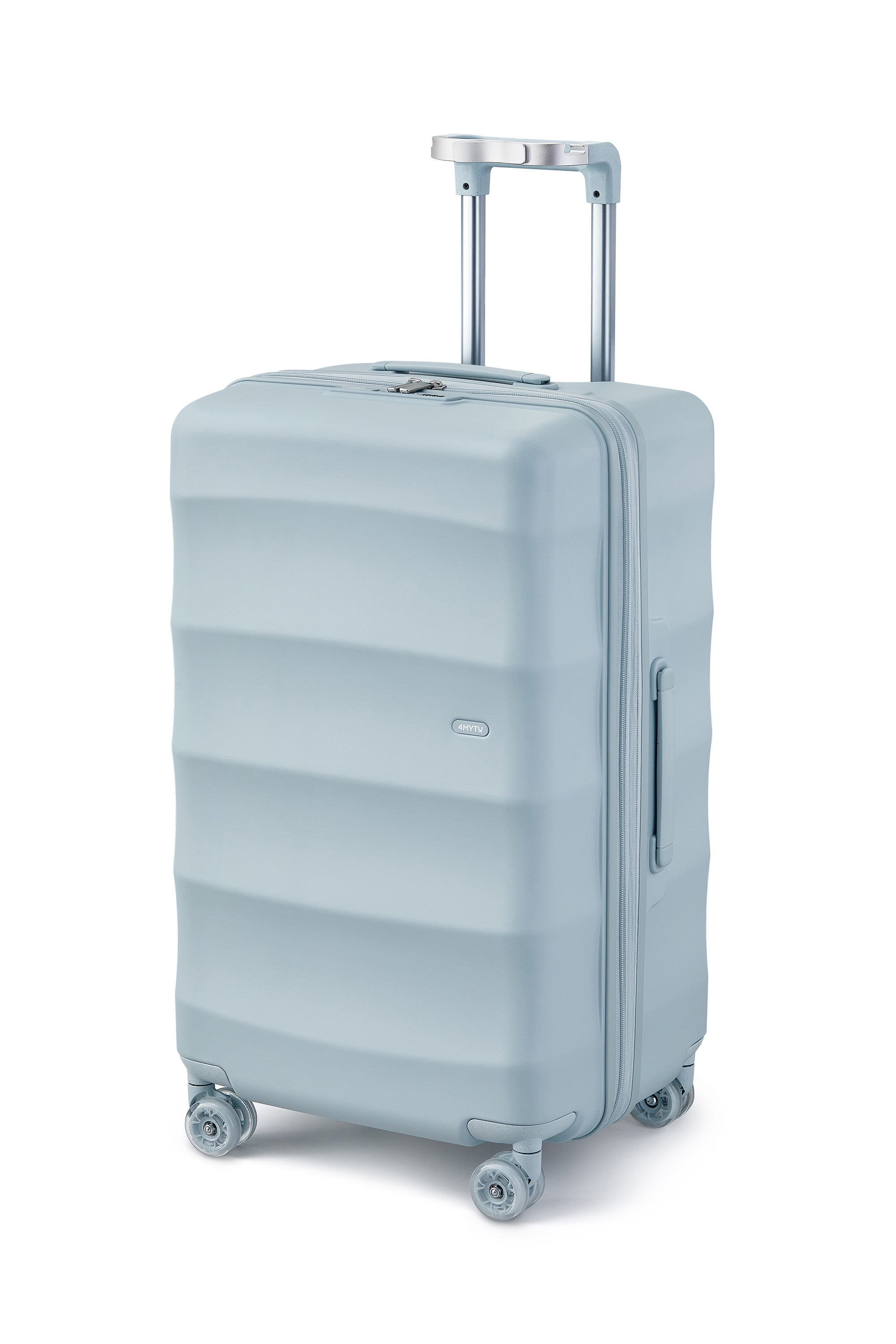 Delicate Blue carry-on suitcase from 4MYTU Premium Travel Collection.
