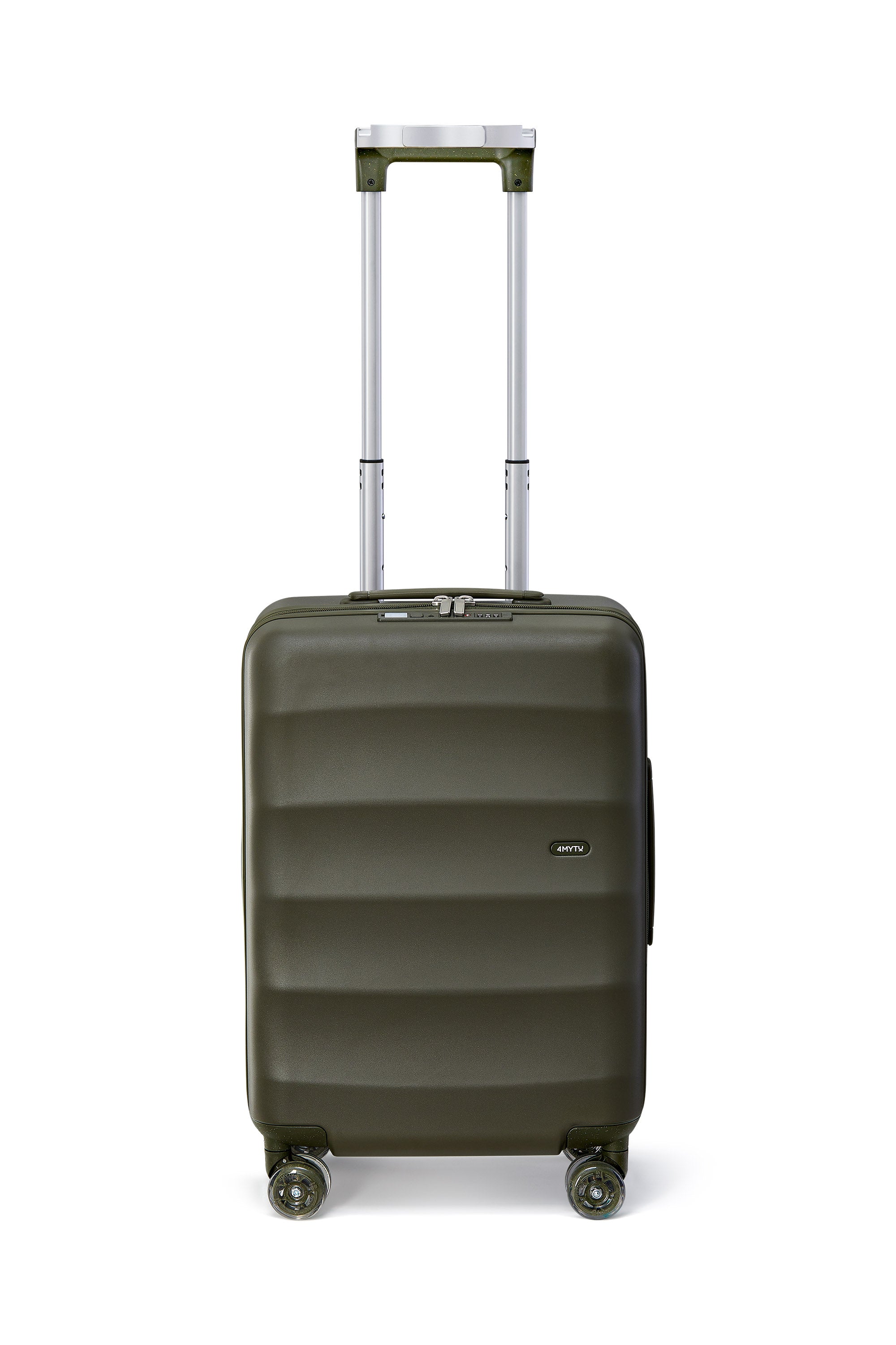 Bigger Carry-On luggage in Aspen Green with multi-functional handle