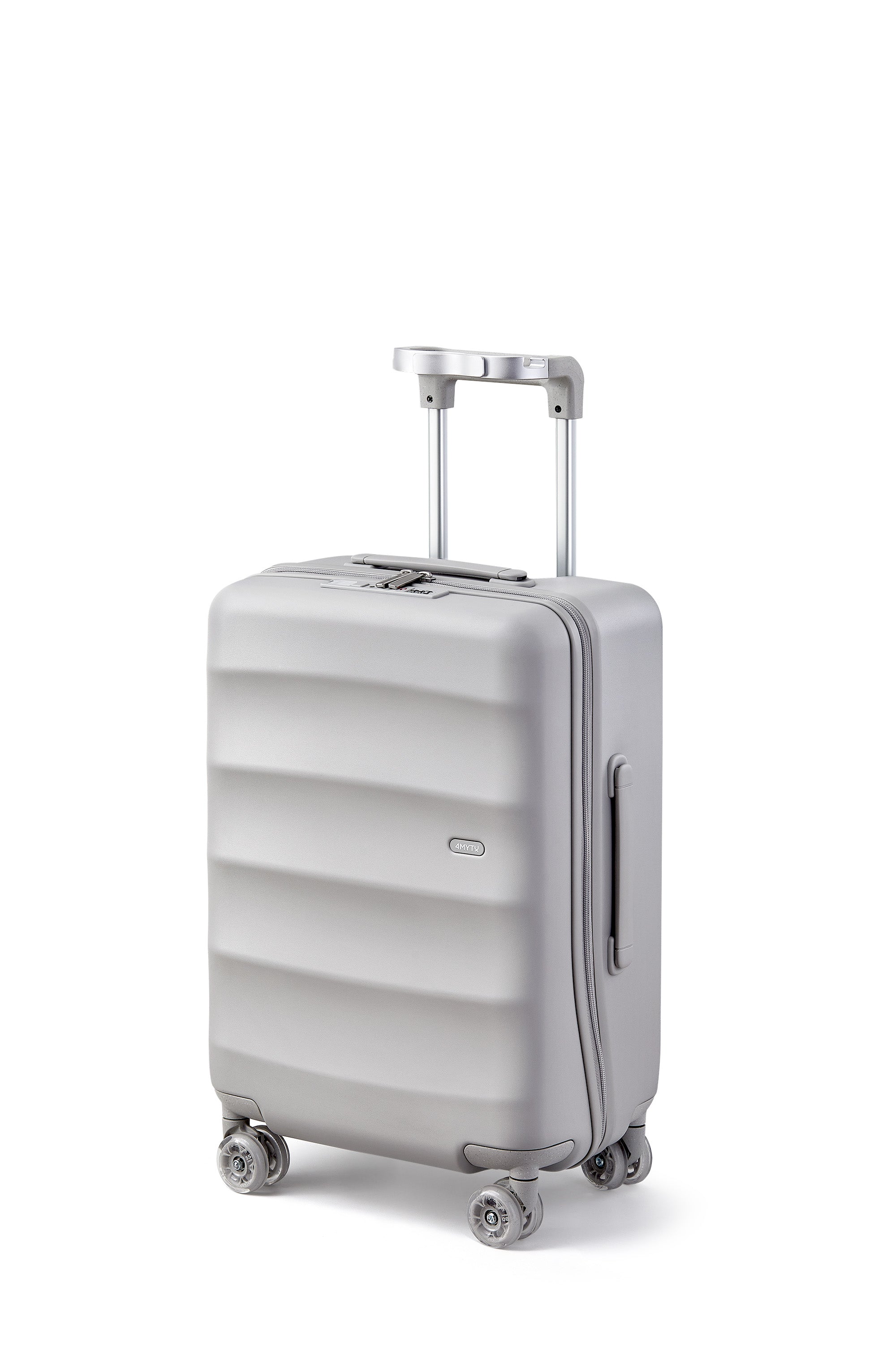 Harbor Mist Bigger Tank Carry-On suitcase with 360° wheels and ergonomic handle.