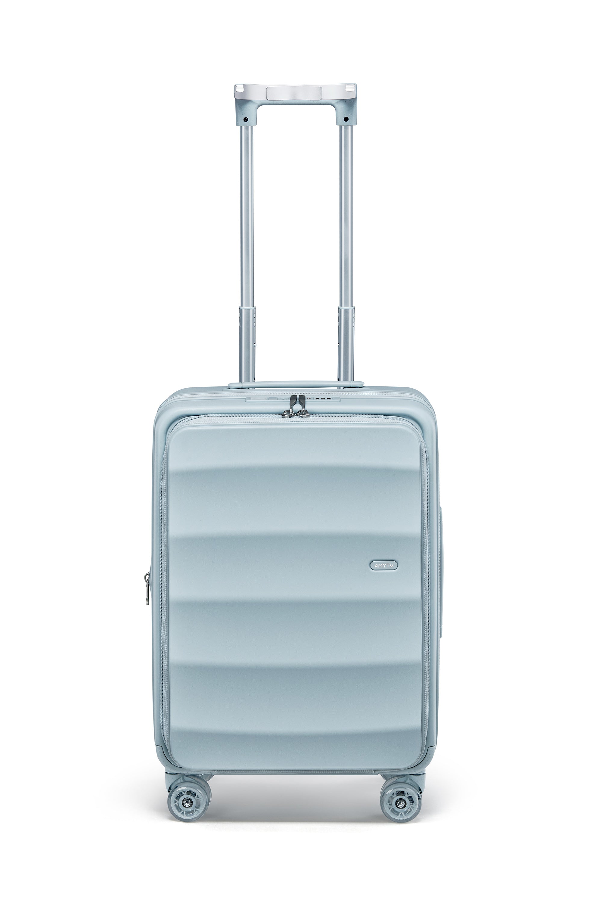 Bigger Tank Carry-On luggage in Delicate Blue color with 360° wheels