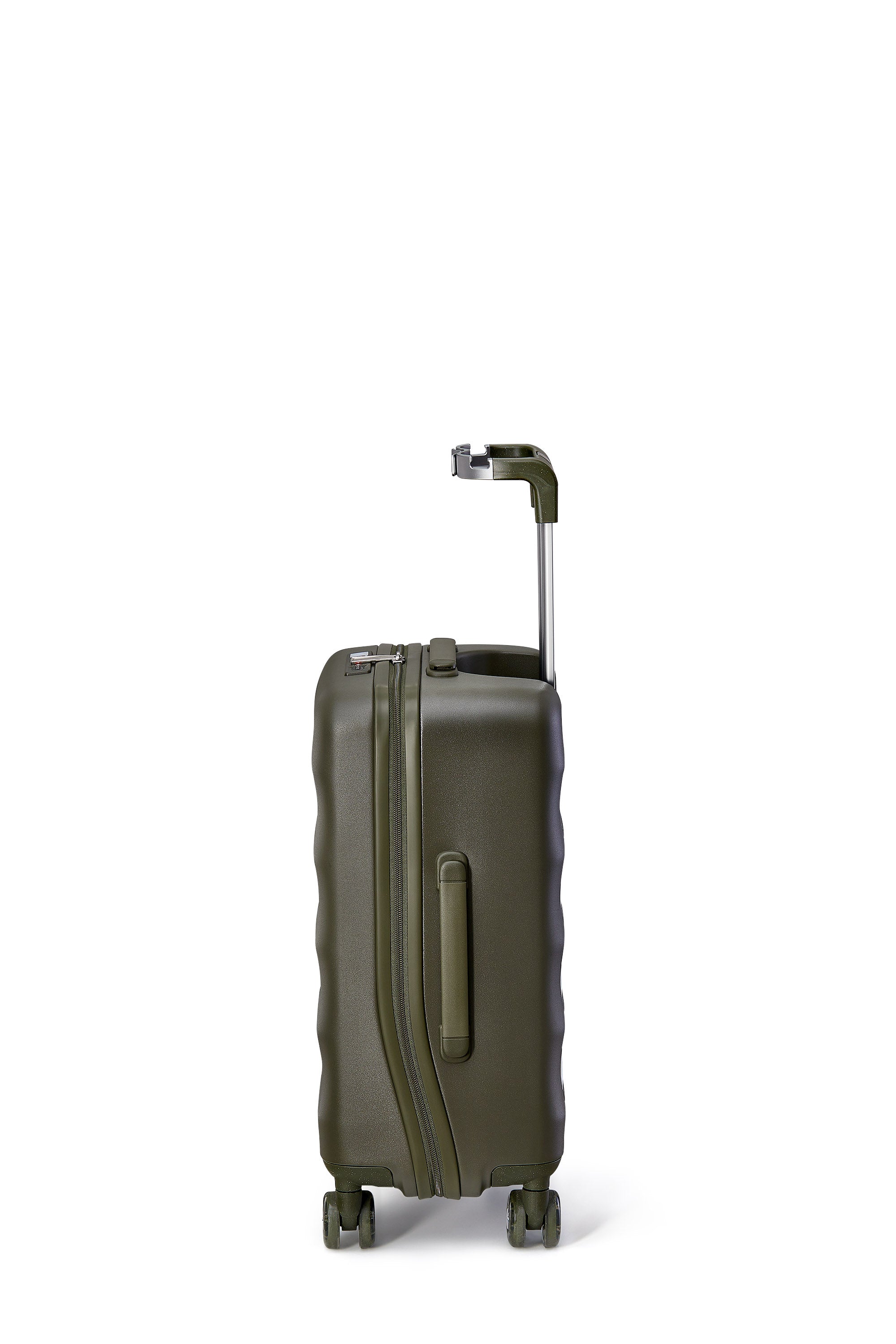 Aspen Green Bigger Tank Carry-On luggage with durable design and smooth-rolling wheels.