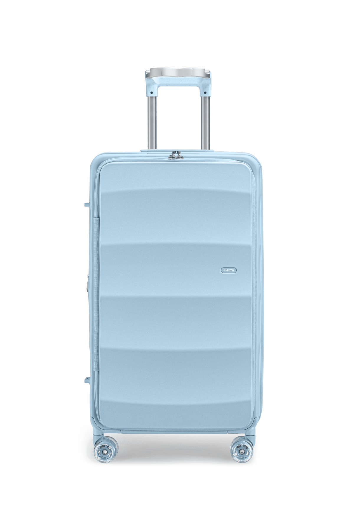 Tank Check in Luggage in Delicate Blue | Front-Open | 4MYTU