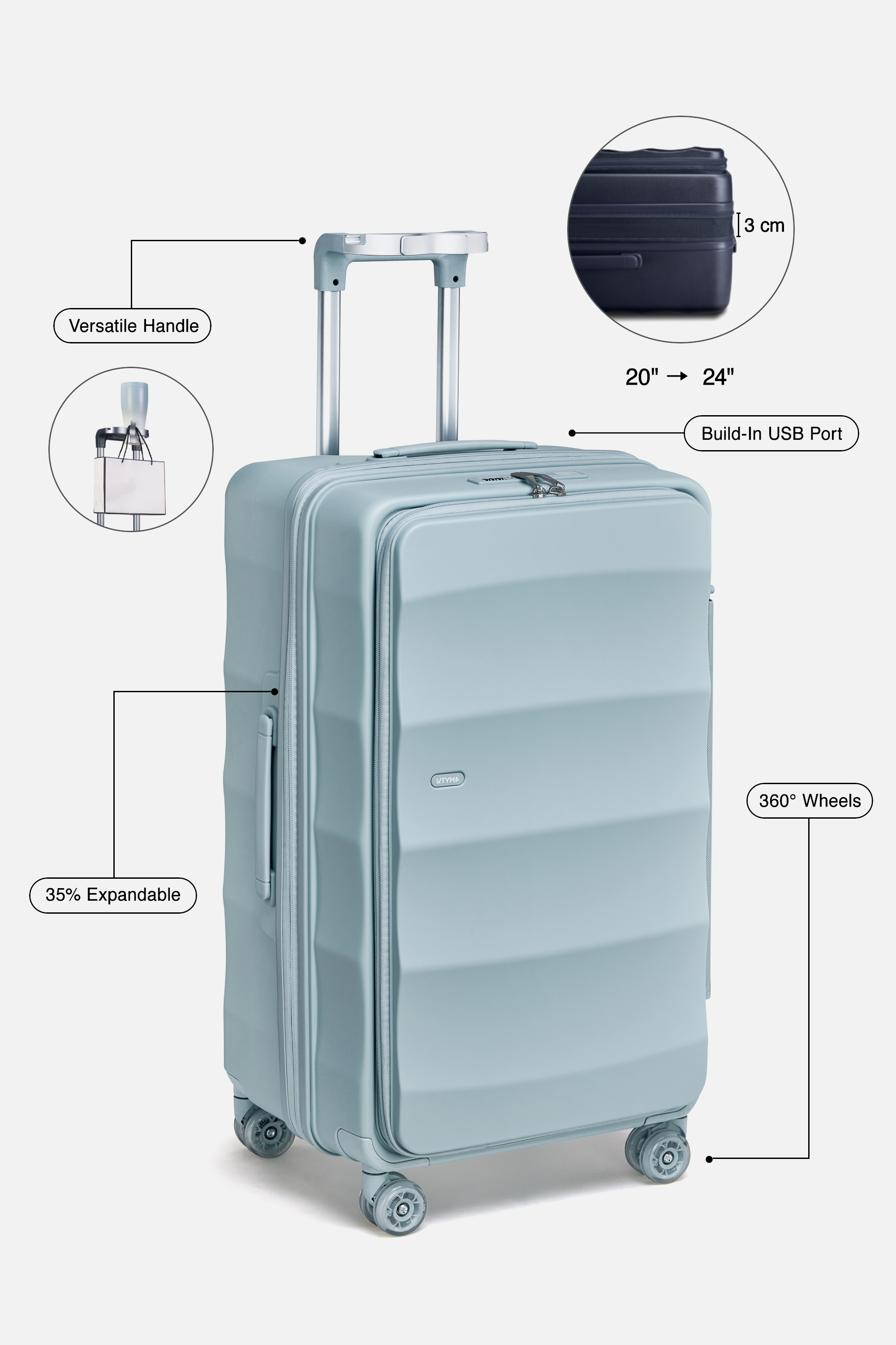 The Tank Trunk in Delicate Blue