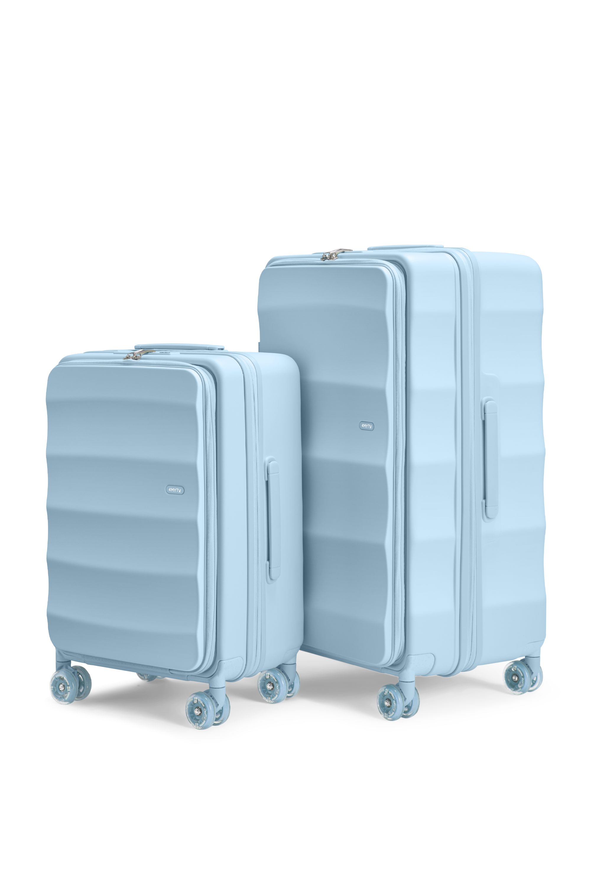 Tank Suitcases in Delicate Blue